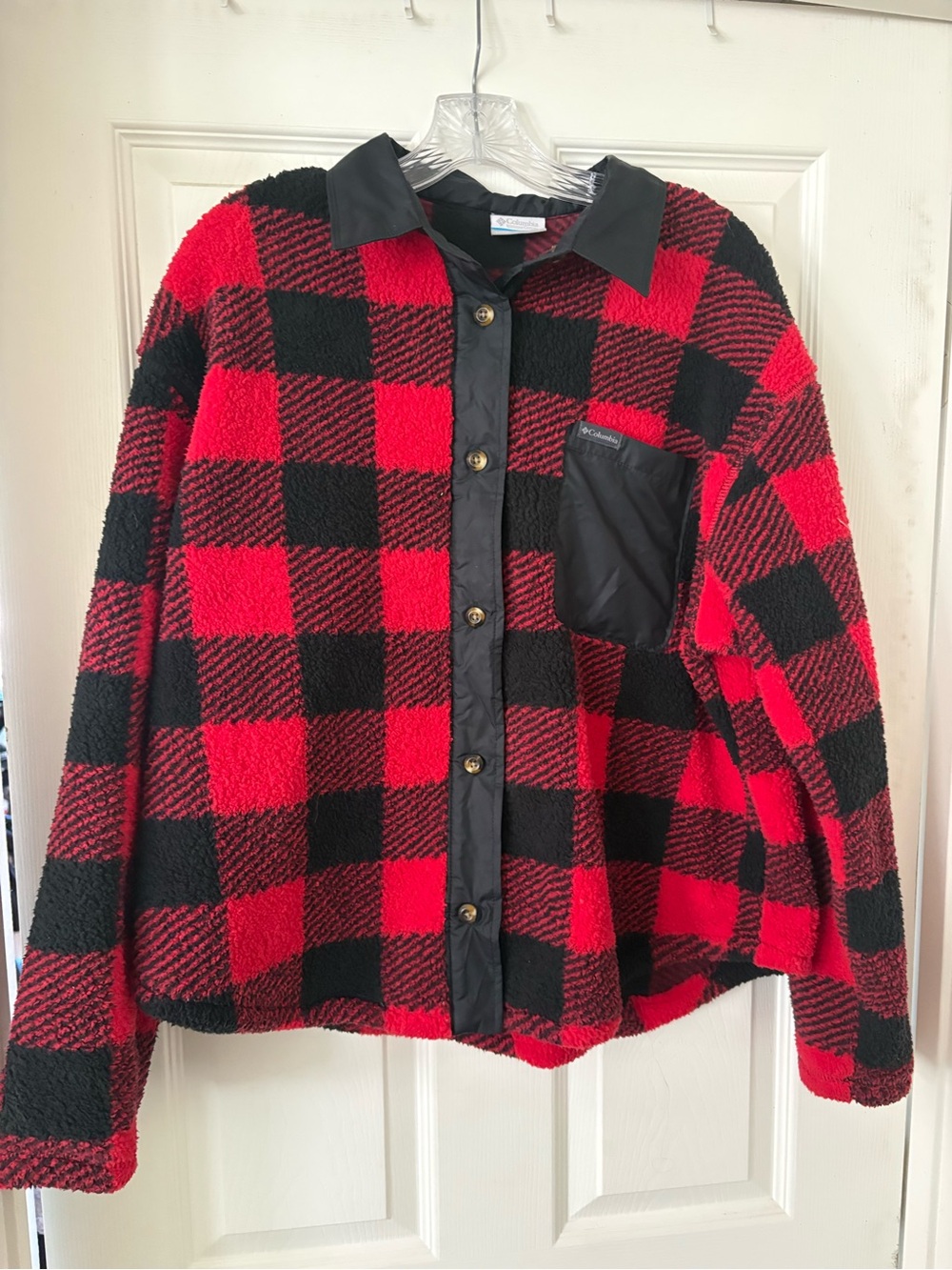 Columbia Women’s Red and Black Shirt Jacket